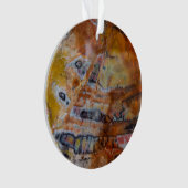 Versteend Hout Bruin Ornament (voorkant)