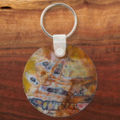 Versteend Hout Bruin Sleutelhanger (Voorkant)