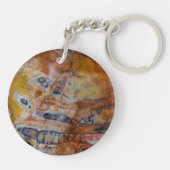 Versteend Hout Bruin Sleutelhanger (Achterkant)