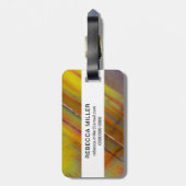 Versteend hout geel bagagelabel (Achterkant verticaal)