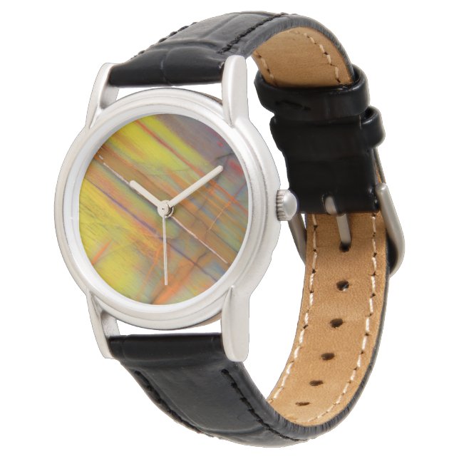 Versteend hout geel horloge (Gekanteld)