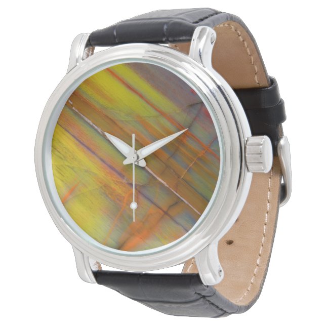 Versteend hout geel horloge (Gekanteld)