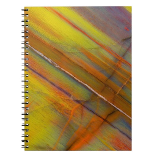Versteend hout geel notitieboek (Voorkant)