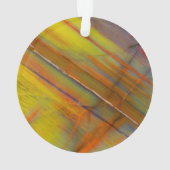 Versteend hout geel ornament (achterkant)