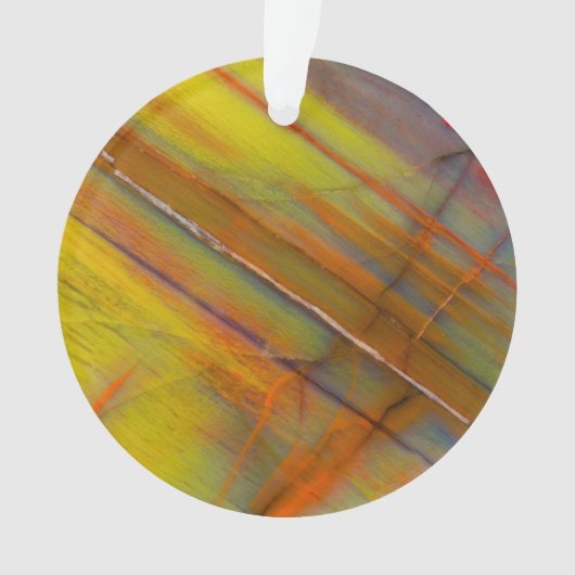 Versteend hout geel ornament (voorkant)