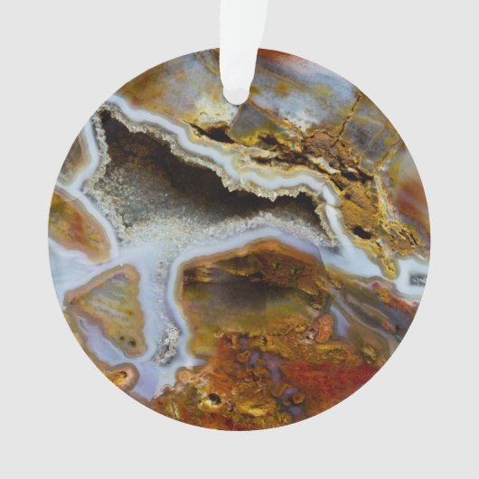 Versteend Hout Met Kristallen Ornament (voorkant)