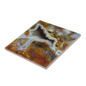 Versteend Hout Met Kristallen Tegeltje (Zijkant)