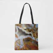 Versteend Hout Met Kristallen Tote Bag (Voorkant)