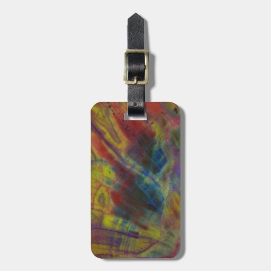 Versteend Hout Verticaal Bagagelabel (Voorkant verticaal)