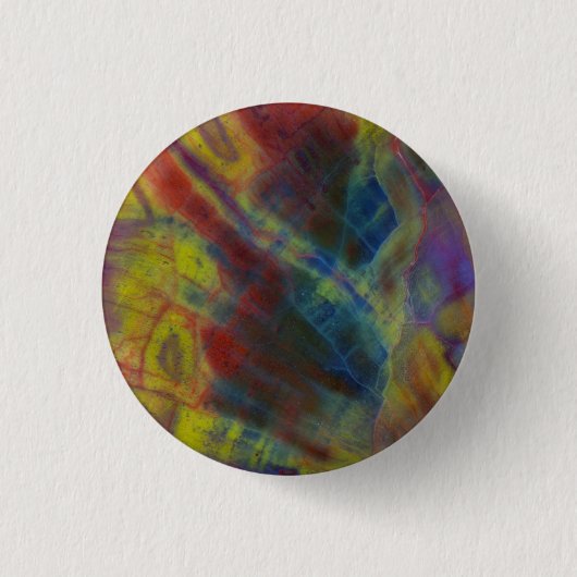 Versteend Hout Verticaal Ronde Button 3,2 Cm (Voorkant)