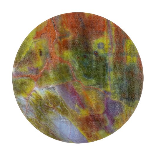 Versteend regenbooghout snijplank (Voorkant)