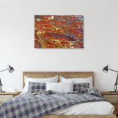 Versteende dinosaurusbot canvas afdruk (Insitu (Slaapkamer))