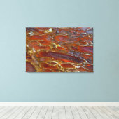 Versteende dinosaurusbot canvas afdruk (Insitu (Houten vloer))