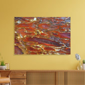 Versteende dinosaurusbot canvas afdruk (Insitu (Woonkamer))