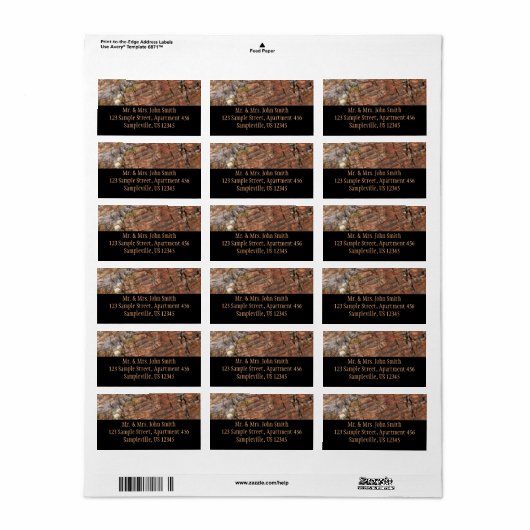 Versteende log Close-up I Etiket (Full Sheet)