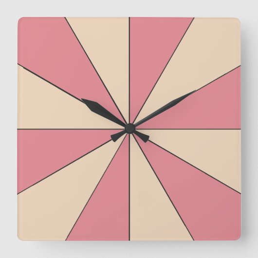 Verstelbaar minimalistisch kleuromslag vierkante klok (Voorkant)