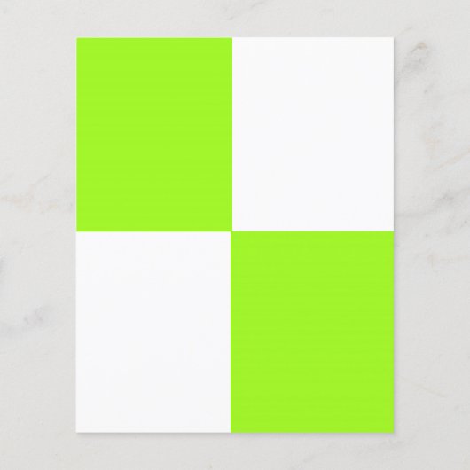 Verstelbare chartreuse Neon & Witte Flyer (Achterkant)