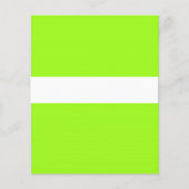 Verstelbare chartreuse Neon & Witte Flyer (Voorkant)