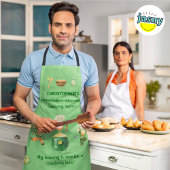 Verstelbare Irish Leprechaun Print Green Chef Scho Schort