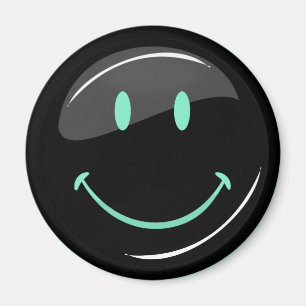 Verstelbare kleur Neon Black Happy Face Magneet