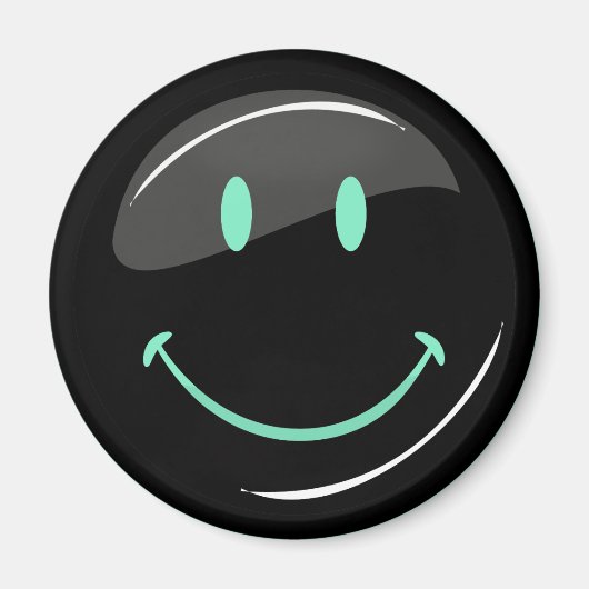 Verstelbare kleur Neon Black Happy Face Magneet (Voorkant)