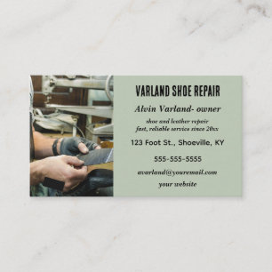 Verstelbare Schoenen en Leren Reparatie Visitekaar Visitekaartje