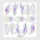 Verstelsticker voor lavendel en hydrangea sticker (Vel)