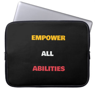 Versterk alle vaardigheden Aangepaste tekst HP lap Laptop Sleeve