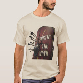 Versterk de Geest | Stoïcijns Romeins Schild Motiv T-shirt