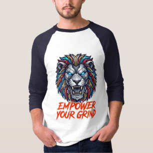 Versterk Je Slijp Cybersnetische Mechanische Leeuw T-shirt