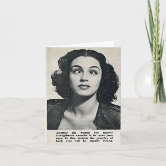 "Versterk uw oogspieren" Opmerking Kaart (Voorkant)