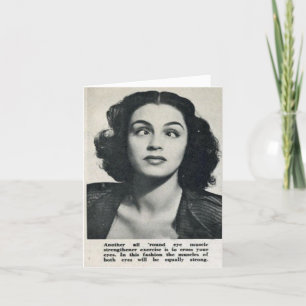 "Versterk uw oogspieren" Opmerking Kaart