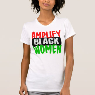 VERSTERK ZWARTE VROUWEN T-SHIRT