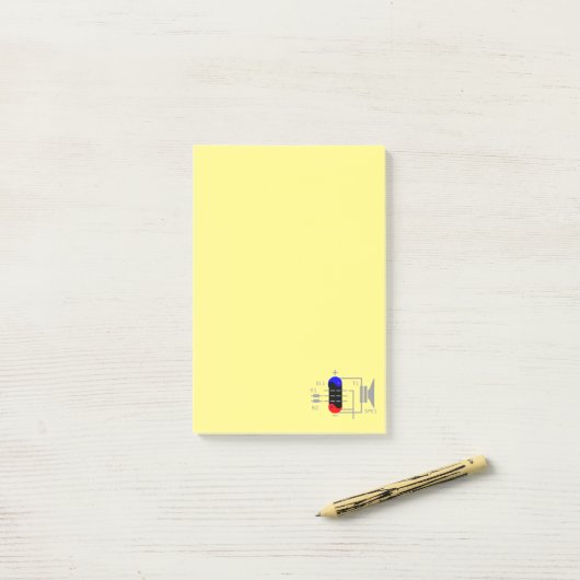versterkerbuis post-it® notes (Op bureau)