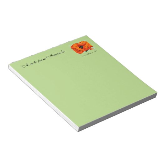 Versterking Georgia O'Keefe Red Poppy Flower 1927 Notitieblok (Schuin)