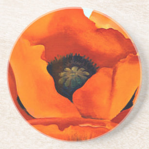 Versterking Georgia O'Keefe Red Poppy Flower 1927 Zandsteen Onderzetter