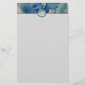 Versterking Georgia O'Keeffe White Rose en Larkspu Briefpapier (Voorkant)