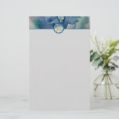 Versterking Georgia O'Keeffe White Rose en Larkspu Briefpapier (Staand voorkant)