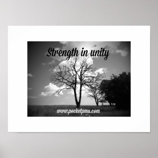 Versterking in eenheid. Inspirerend poster. Poster (Voorkant)