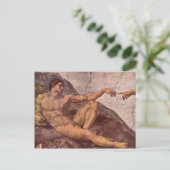 Versterking van Adam door Michelangelo Briefkaart (Staand voorkant)