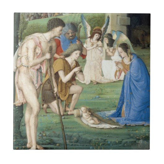 Versterking van de herders, ongeveer 1500 tegeltje (Voorkant)