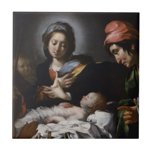 Versterking van de herders, ongeveer 1615 tegeltje (Voorkant)