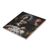 Versterking van de herders, ongeveer 1615 tegeltje (Zijkant)