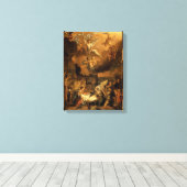 Versterking van de kerstdagen van de Shepherds Fin Canvas Afdruk (Insitu (Houten vloer))