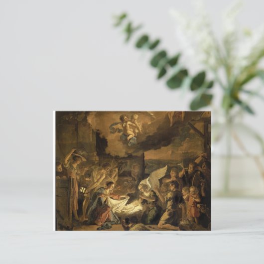 Versterking van de kerstdagen van de Shepherds Fin Feestdagenkaart (Staand voorkant)