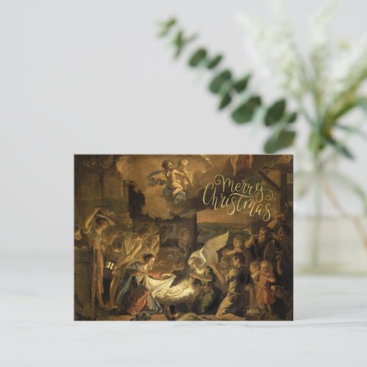 Versterking van de kerstdagen van de Shepherds Fin Feestdagenkaart (Staand voorkant)