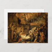 Versterking van de kerstdagen van de Shepherds Fin Feestdagenkaart (Voorkant / Achterkant)