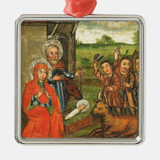 Versterking van de kerstversiering van de herders metalen ornament (Voorkant)
