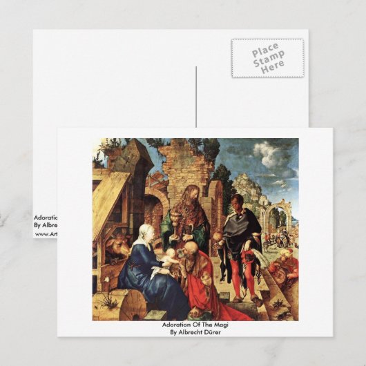 Versterking van de Magi door Albrecht Dürer Briefkaart (Voorkant / Achterkant)
