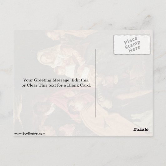 Versterking van de Magi (Epiphany) door El Greco Briefkaart (Achterkant)